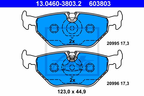 BALATAS TRASERAS 7286 D396