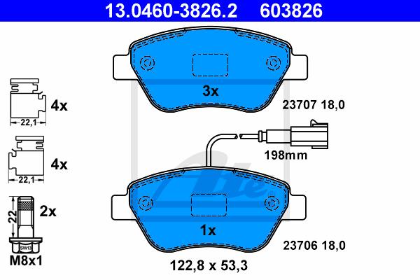 BALATAS DELANTERAS 8829 D1616