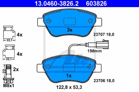 BALATAS DELANTERAS 8829 D1616