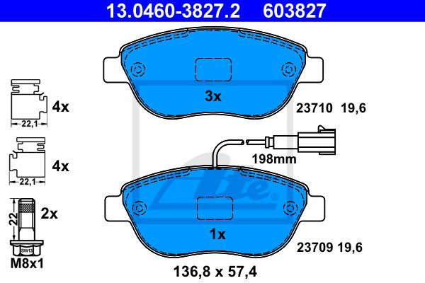 BALATAS DELANTERAS 8830 D1618