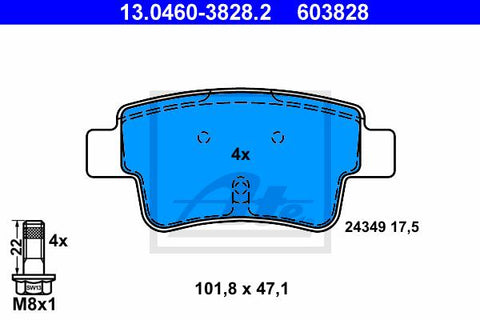 BALATAS TRASERAS 8746 D1537