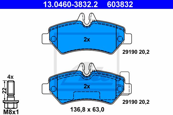 BALATAS TRASERAS 8431 D1317