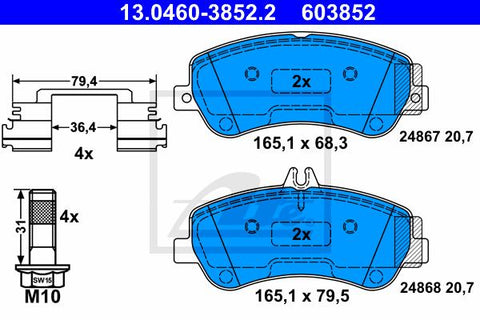 BALATAS DELANTERAS 8514 D1406