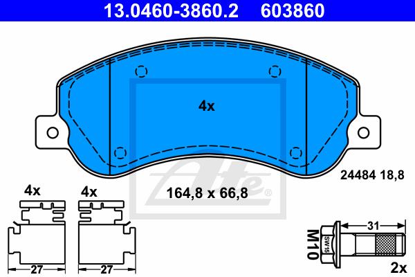 BALATAS DELANTERAS 8767 D1555