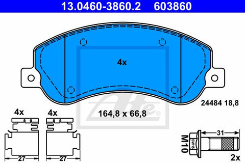 BALATAS DELANTERAS 8767 D1555