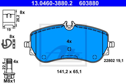 BALATAS TRASERAS 9438 D2197