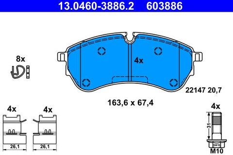 BALATAS TRASERAS 9483 D2247