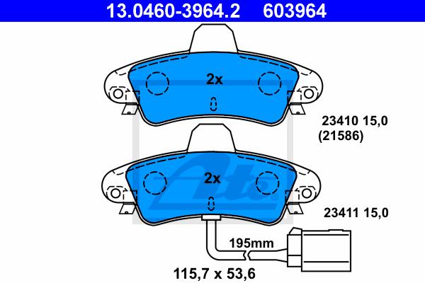 BALATAS TRASERAS 7541S D661