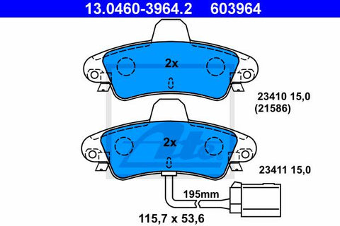 BALATAS TRASERAS 7541S D661