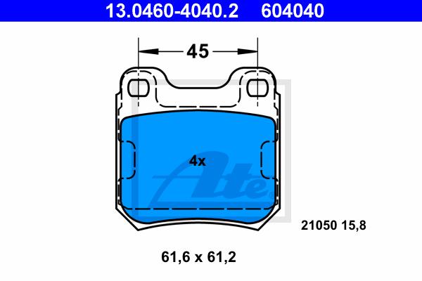 BALATAS TRASERAS 7686 D811