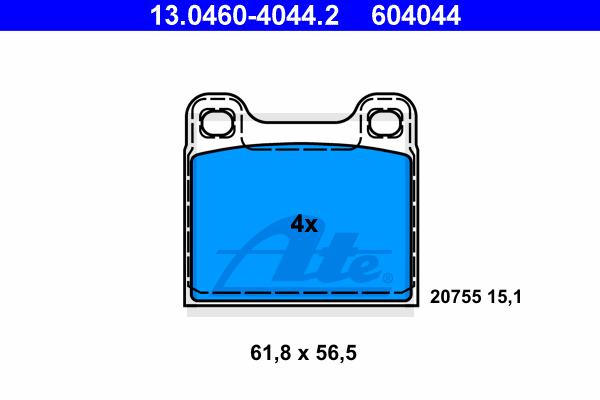 BALATAS TRASERAS 7736 D31