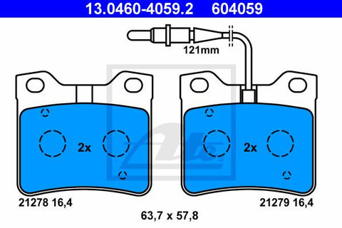 BALATAS TRASERAS 1304 D000