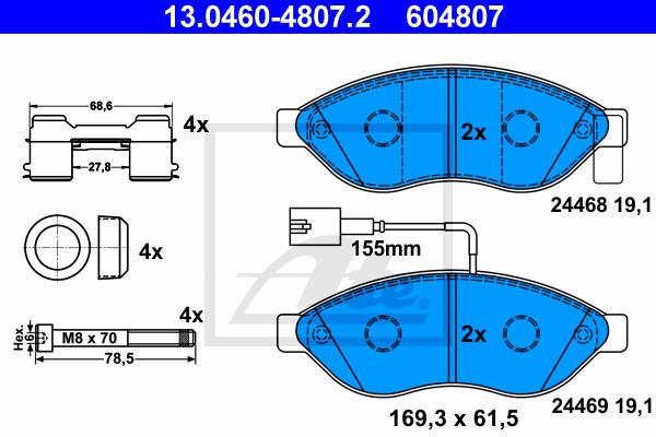 BALATAS DELANTERAS 8689 D1489