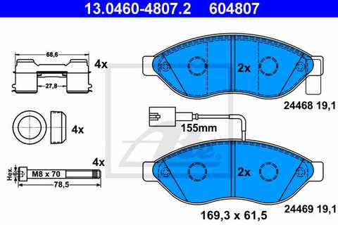 BALATAS DELANTERAS 8689 D1489