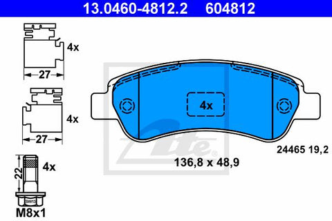 BALATAS TRASERAS 8690 D1490