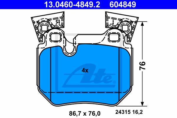 BALATAS TRASERAS 8484 D1372