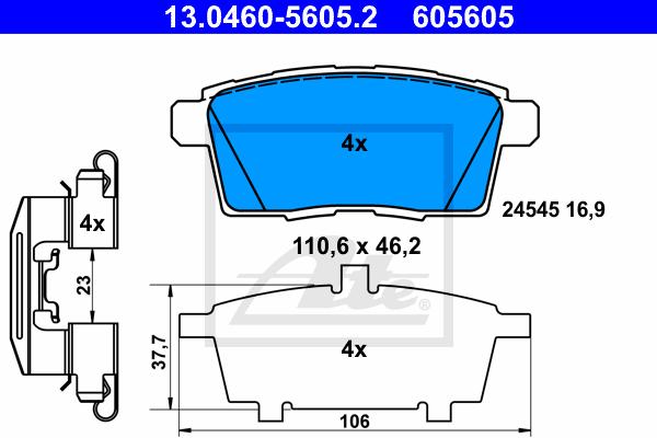 BALATAS TRASERAS 8807 D1259