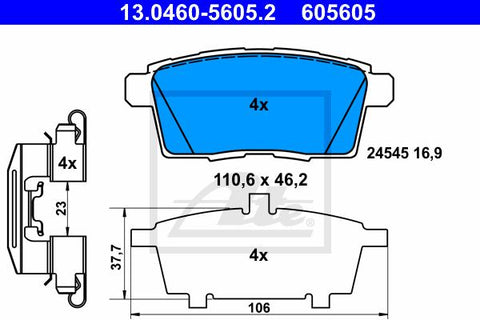 BALATAS TRASERAS 8807 D1259