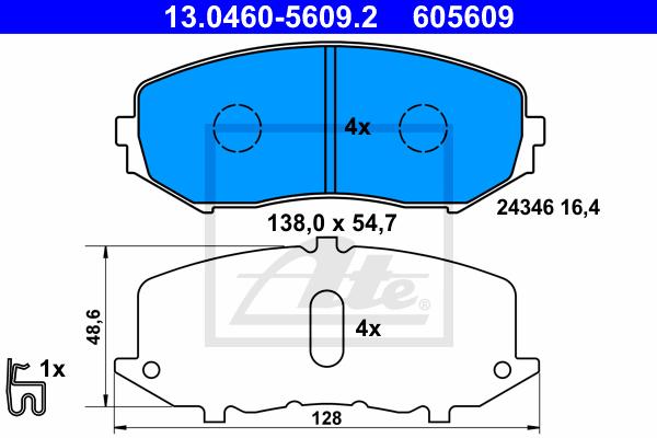 BALATAS DELANTERAS 8307 D1188