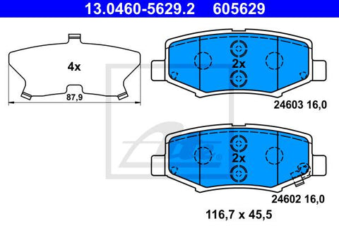 BALATAS TRASERAS 8390 D1274