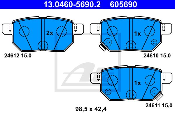 BALATAS TRASERAS 8463 D1354