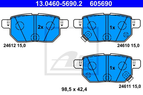 BALATAS TRASERAS 8463 D1354