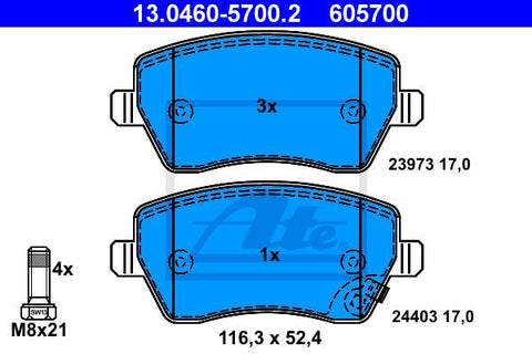 BALATAS DELANTERAS 8691 D1491