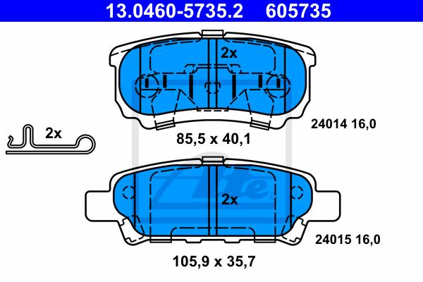 BALATAS TRASERAS 7940 D1037