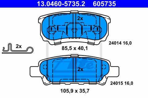BALATAS TRASERAS 7940 D1037