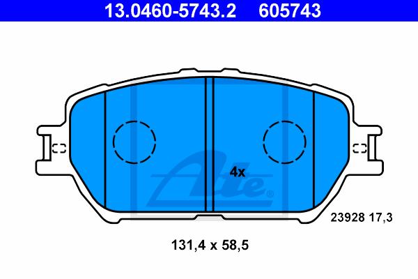 BALATAS DELANTERAS 7787 D908