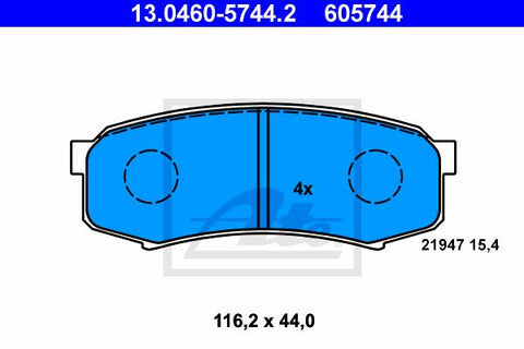 BALATAS TRASERAS 7487 D606
