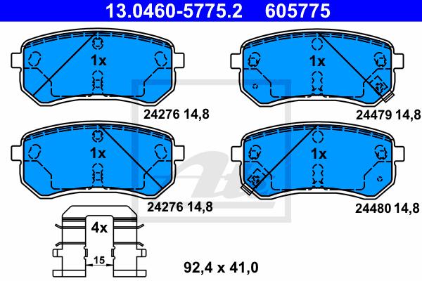 BALATAS TRASERAS 8939 D1714