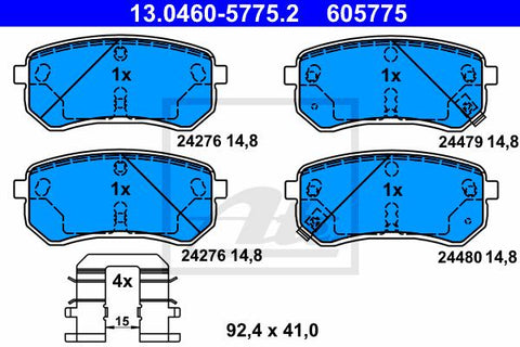 BALATAS TRASERAS 8939 D1714