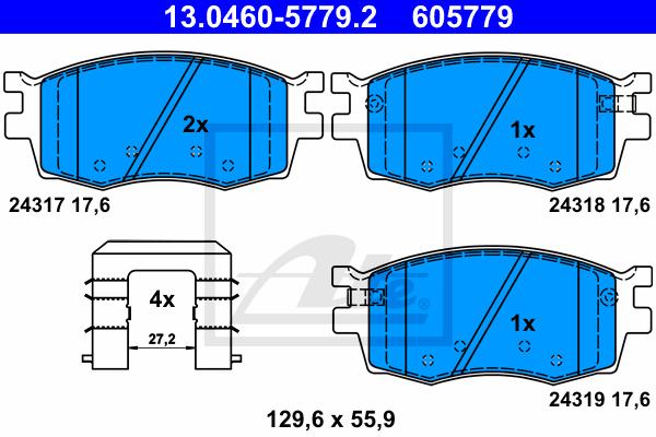 BALATAS DELANTERAS 8266 D1156