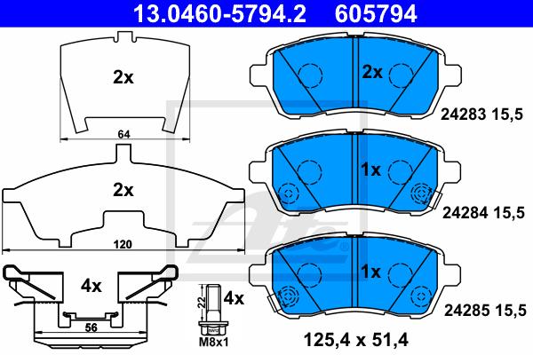 BALATAS DELANTERAS 8738 D1454