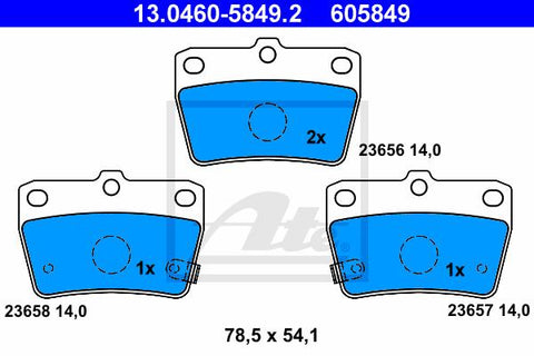 BALATAS TRASERAS 7955 D1051