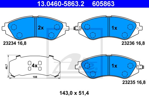 BALATAS DELANTERAS 7779 D1035