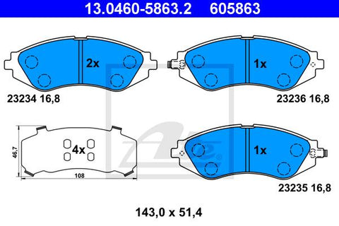 BALATAS DELANTERAS 7779 D1035