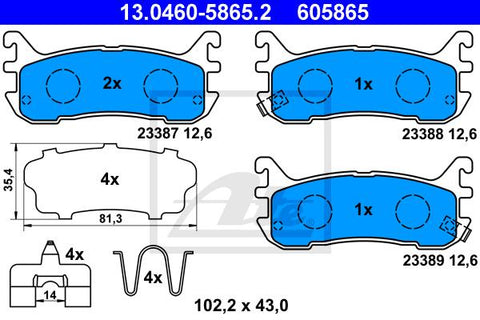 BALATAS TRASERAS 7514 D663