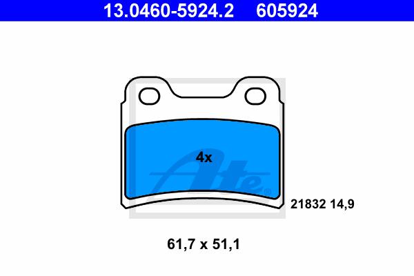BALATAS TRASERAS 7568 D693
