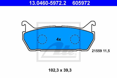 BALATAS TRASERAS 7338 D458
