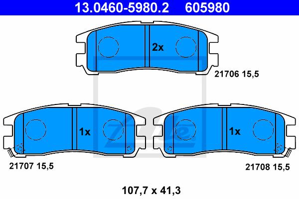 BALATAS TRASERAS 7272 D383
