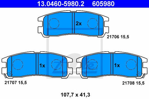 BALATAS TRASERAS 7272 D383