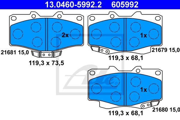 BALATAS DELANTERAS  7549 D436