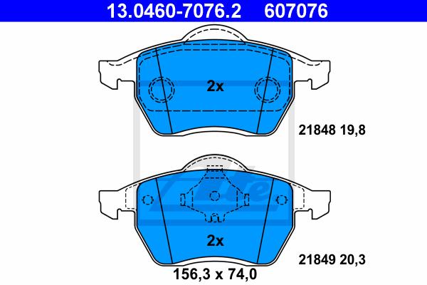 BALATAS DELANTERAS 7434 D555