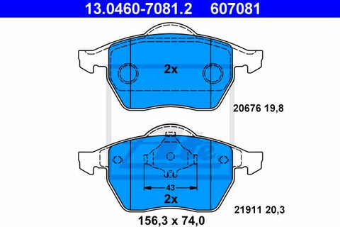 BALATAS DELANTERAS 7434 D555