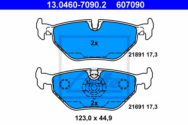 BALATAS TRASERAS 7286 D396