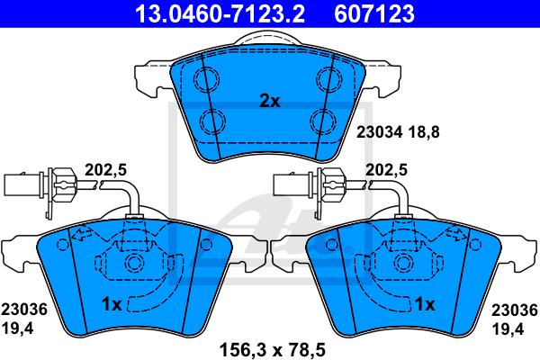 BALATAS DELANTERAS 7884 D982