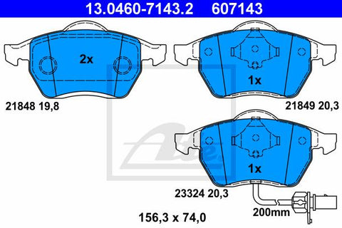 BALATAS DELANTERAS 7434 SD555