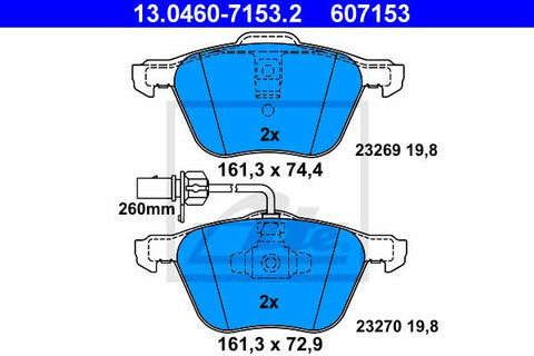 BALATAS DELANTERAS 7757A D880